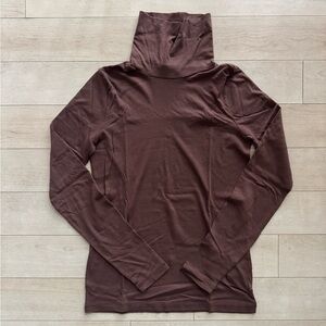 J. Crew Brown Tissue Crepe Turtleneck - size XS